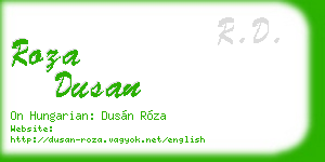 roza dusan business card